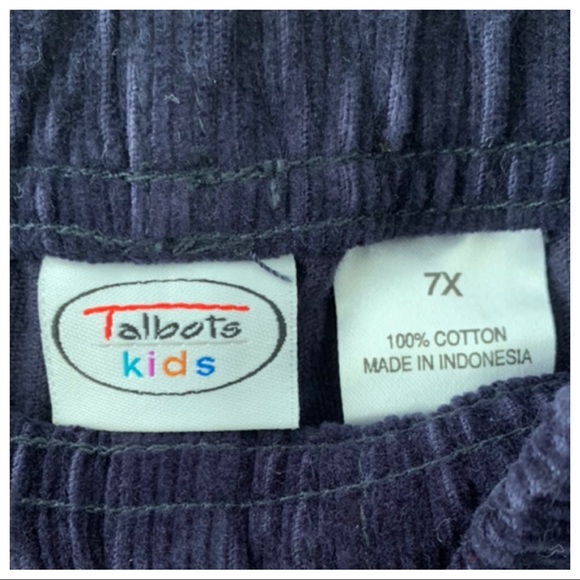 NWT Talbots Kids Navy Corduroy Pants Size 7X - Picture 4 of 5